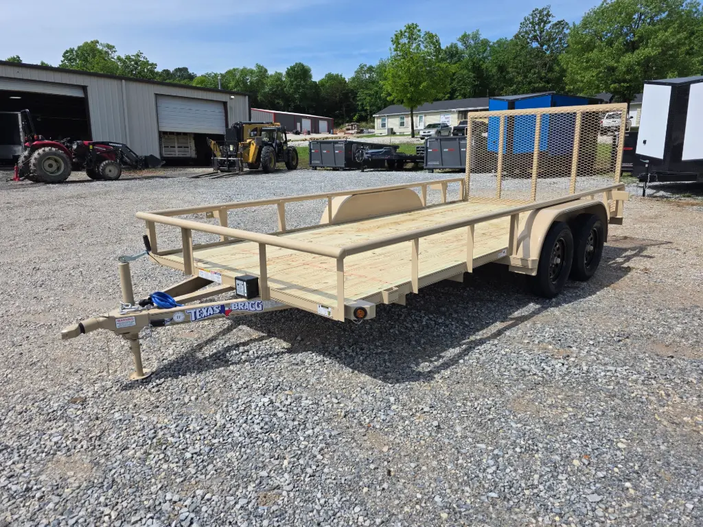 Texas Bragg Light Pipe Top 6.5' x 14' Tandem Axle Utility Trailer 3.5K