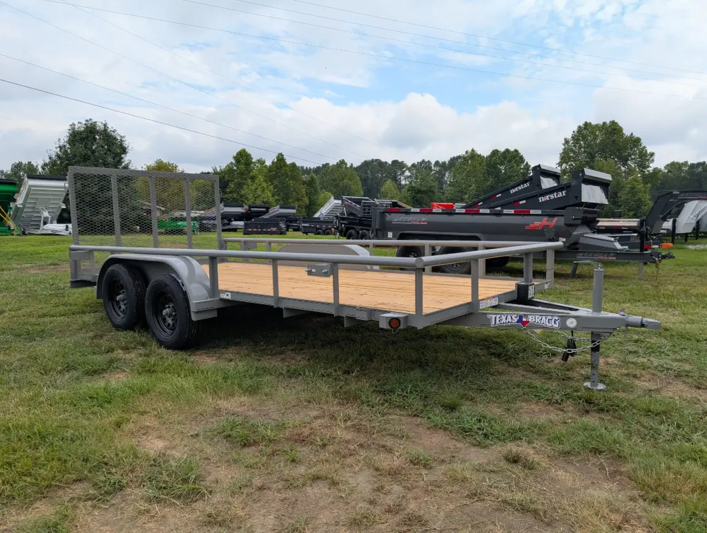 Texas Bragg Light Pipe Top 6.5' x 16' Tandem Axle Utility Trailer 3.5K 