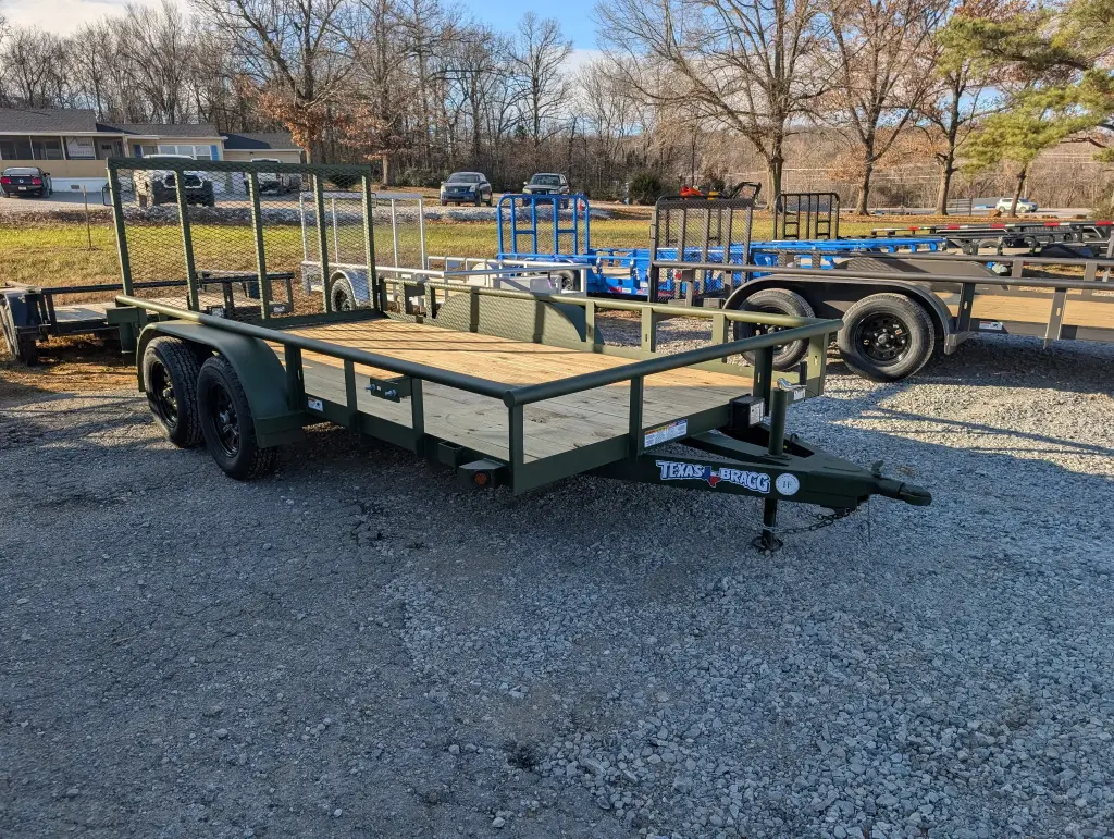 Texas Bragg Light Pipe Top 6.5' x 14' Tandem Axle Utility Trailer 3.5K