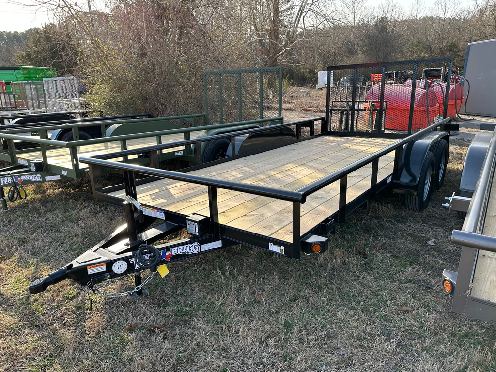 Texas Bragg Light Pipe Top 6.5' x 14' Tandem Axle Utility Trailer 3.5K 