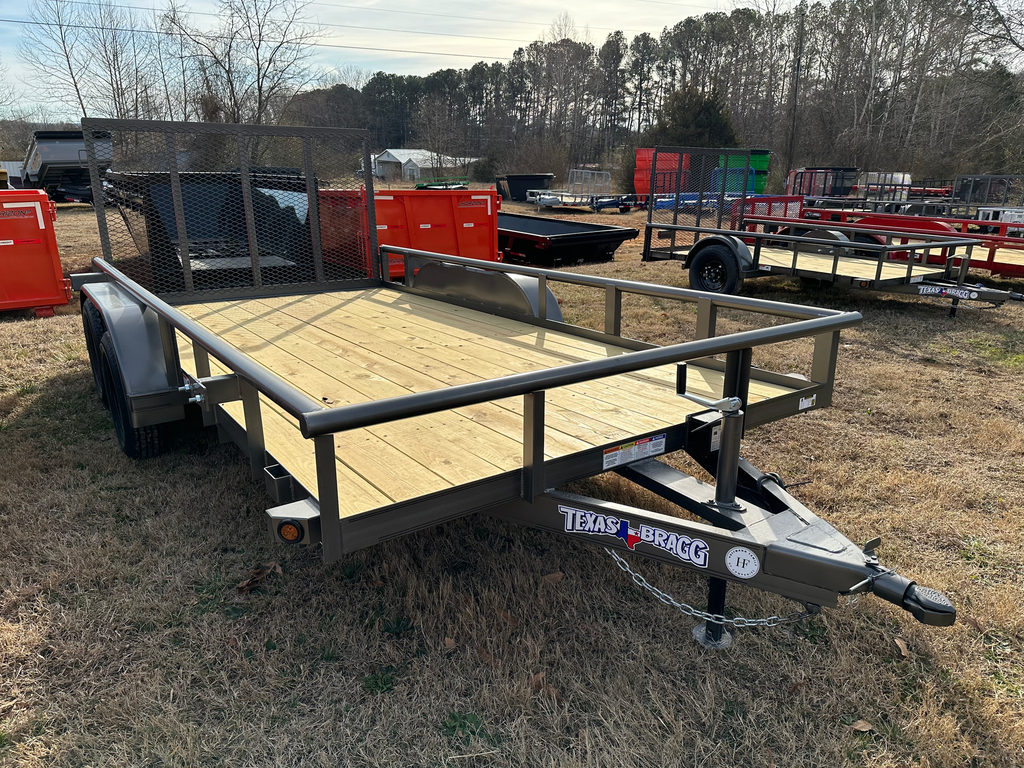 Texas Bragg Light Pipe Top 6.5' x 14' Tandem Axle Utility Trailer 3.5K