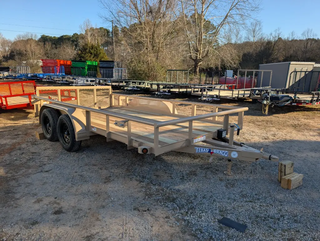 Texas Bragg Light Pipe Top 6.5' x 14' Tandem Axle Utility Trailer w/Dovetail 3.5K