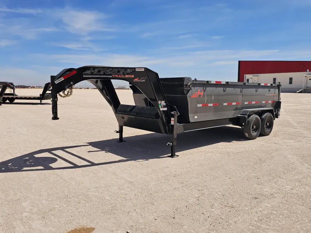 Horizon LZ7 16' Gooseneck Dump Trailer - (2) 7K Axles 