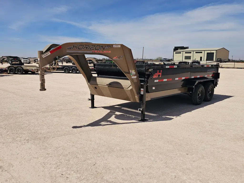 Horizon LZ7 16' Gooseneck Dump Trailer - (2) 7K Axles