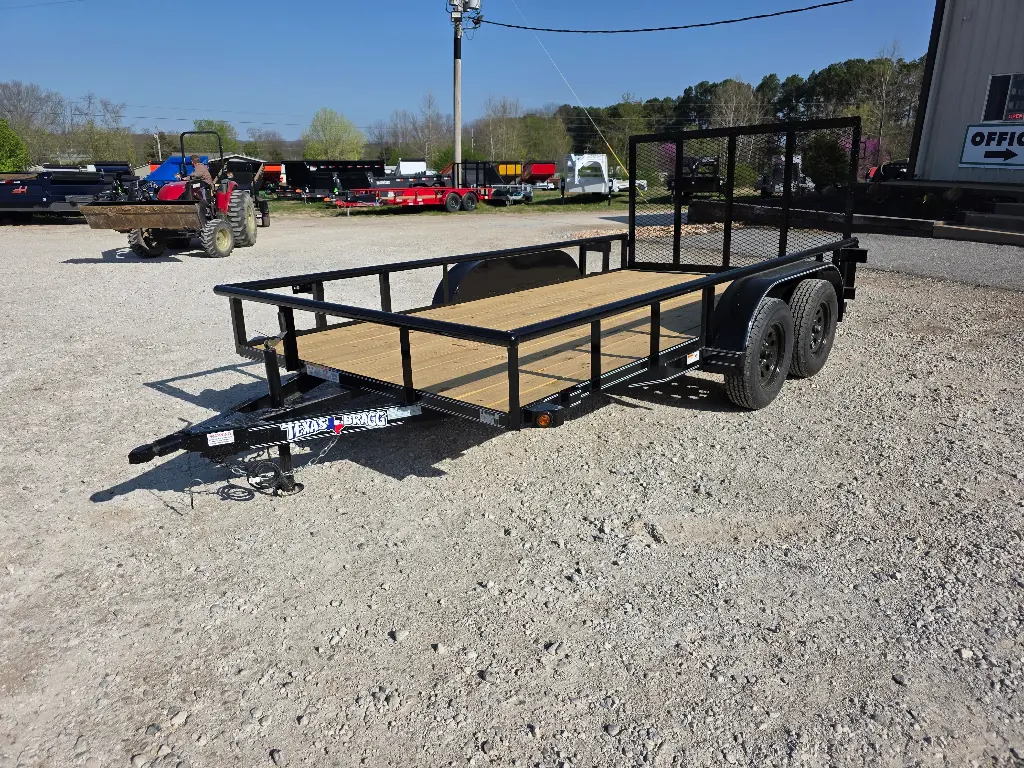 Texas Bragg Light Pipe Top 6.5' x 14' Tandem Axle Utility Trailer 3.5K 