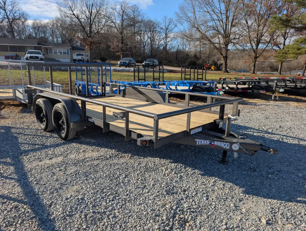 Texas Bragg Light Pipe Top 6.5' x 14' Tandem Axle Utility Trailer 3.5K  
