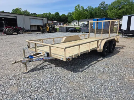 [54642] Texas Bragg Light Pipe Top 6.5' x 14' Tandem Axle Utility Trailer 3.5K