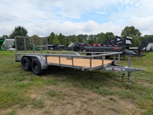 [54641] Texas Bragg Light Pipe Top 6.5' x 16' Tandem Axle Utility Trailer 3.5K 