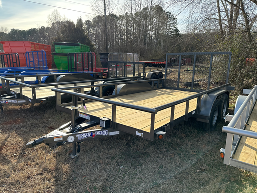 [60133] Texas Bragg Light Pipe Top 6.5' x 14' Tandem Axle Utility Trailer 3.5K
