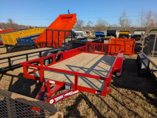 [60714] Texas Bragg Light Pipe Top 6.5' x 16' Tandem Axle Utility Trailer w/Dovetail 3.5K 