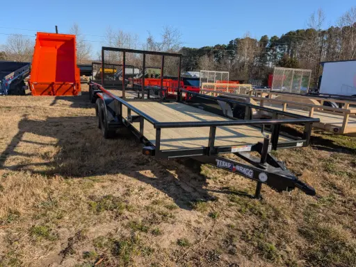[60716] Texas Bragg Light Pipe Top 6.5' x 14' Tandem Axle Utility Trailer 3.5K