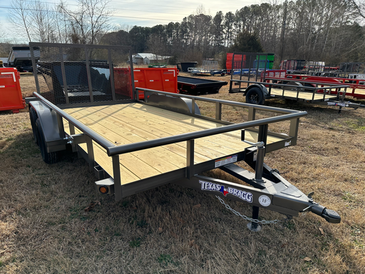[60717] Texas Bragg Light Pipe Top 6.5' x 14' Tandem Axle Utility Trailer 3.5K