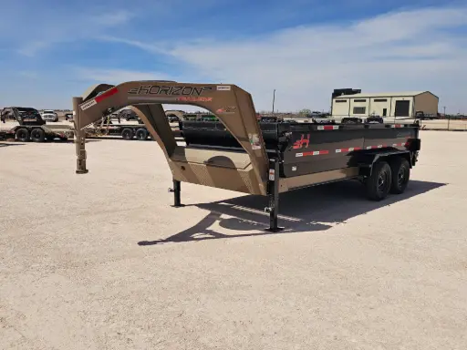[16651] Horizon LZ7 16' Gooseneck Dump Trailer - (2) 7K Axles