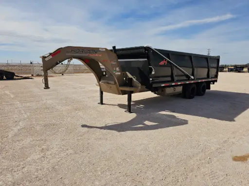 [16021] Horizon HZH 20' Gooseneck Dump Trailer - (2) 10K Axles