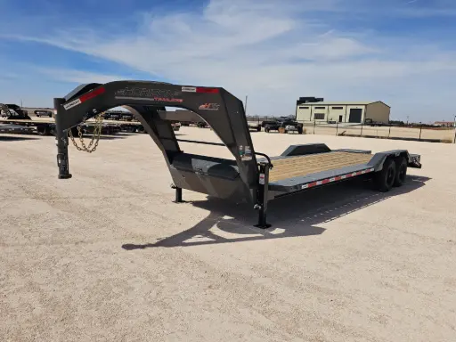 [14756] Horizon HEH 24' Drive Over Fender Goosenek Equipment Trailer (21'+3') - (2) 10K Axles 