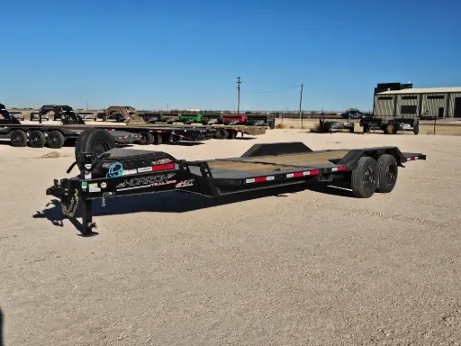 [16460] Horizon HET 24' Drive Over Fender Tilt Trailer (16'+8') - (2) 10K Axles
