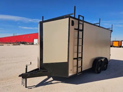 [39835] Steel Pines Cargo 7x16 TA2 Enclosed Trailer - (2) 3.5K Axles w/Ladder Racks
